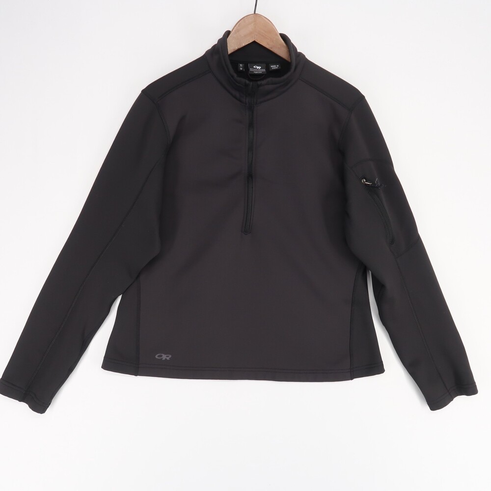Outdoor Research 1/4 Zip Pullover Womens XL Black Performance Fleece‎